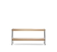 Audo Copenhagen Módulo de estantería Zet Natural oak. 1x2. black steel base
