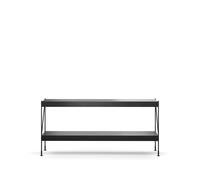 Audo Copenhagen Módulo de estantería Zet Oak black stained. 1x2. black steel base