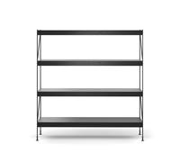 Audo Copenhagen Módulo de estantería Zet Oak black stained. 1x4. black steel base