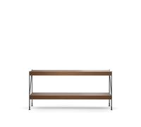 Audo Copenhagen Módulo de estantería Zet Oak dark stained. 1x2. black steel base