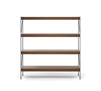 Audo Copenhagen Módulo de estantería Zet Oak dark stained. 1x4. black steel base
