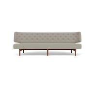 Audo Copenhagen Radiohus Sofa tapizado integral RE-WOOL PC1T Global HR BUTTONS Vegetal base de 4 patas Re-wool 218-nogal. botones de cuero. 3 plazas