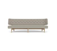 Audo Copenhagen Radiohus Sofa tapizado integral RE-WOOL PC1T Global HR BUTTONS Vegetal base de 4 patas Re-wool 218-roble natural. botones de cuero. 3 plazas