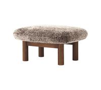 Audo Copenhagen Reposapiés Brasilia Dark oak-Sahara sheepskin curly
