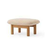 Audo Copenhagen Reposapiés Brasilia Tela bouclé 02 beige. base de roble