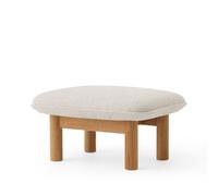 Audo Copenhagen Reposapiés Brasilia Tela moss 011 gris. base de roble