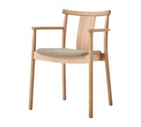Audo Copenhagen Silla con reposbrazos y cojín de silla Merkur Oak-Hallingdal 0200 beige
