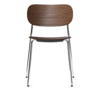 Audo Copenhagen Silla de comedor Co patas cromadas Roble teñido oscuro