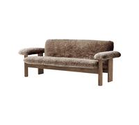 Audo Copenhagen Sofá Brasilia 2 plazas Walnut-Sahara sheepskin curly