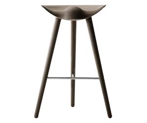 Audo Copenhagen Taburete ML42 77 cm Roble tratado con aceite marrón-acero