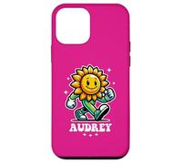 Audrey - Bonito diseño de Girasol para niñas con Nombre Audrey Carcasa para iPhone 12 Mini