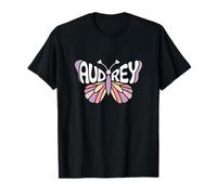 Audrey Butterfly - Arte de Palabras con Nombre Personalizado Camiseta