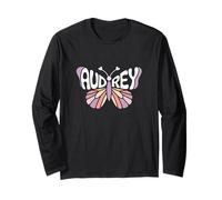 Audrey Butterfly - Arte de Palabras con Nombre Personalizado Manga Larga
