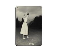 Audrey Hepburn - Cartel de metal retro de golf vintage, arte elegante, pintura de hierro, bar, cueva, cafetería, garaje, decoración de pared, 20 x 30 cm