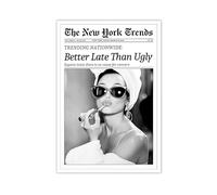 Audrey Hepburn Poster Wall Art Vintage Hollywood Decoración Cine Decoración De Pared Para Sala Oficina Dormitorio Sin Marco 30x42cm