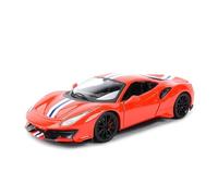 AUDSNI Modelo De Automóvile 1:24 para Ferrari 488 para Pilotos Colección De Vehículos Deportivos Estáticos De Fundición A Presión Coche Diecast a Escala(Rojo)