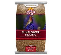 Audubon Park Semillas de pájaros silvestres con corazones de girasol para comederos exteriores, bolsa de 15 libras