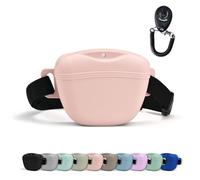 AUDWUD Bolsa de merienda de silicona mejorada con cierre hermético;con cinturón para llevarla fácilmente;con clicker de adiestramiento
