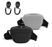 AUDWUD Bolsa de merienda de Silicona Mejorada con Cierre hermético;con cinturón para llevarla fácilmente;con clicker de adiestramiento