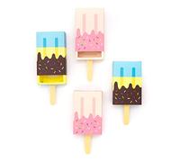 AUEAR, 12 Cajas de Regalo Originales en Forma de Crema con Forma de Paleta de Caramelo, Papel Plegable para niños, Amigos, 2 Estilos de Caramelos