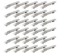 AUEAR, French Barrette Iron Rectangle Hair Clips for DIY Clip Craft Bows (50 Pack, 3 Inch 80mm)