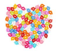 AUEAR, Paquete de 100 dijes de labios colgantes de resina para hacer joyas, 10 colores
