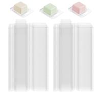 AUEAR, Paquete de 100 moldes de cera para derretir cera de plástico, moldes para velas para hacer jabón