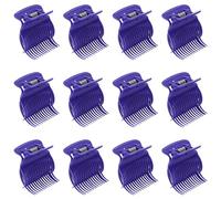 AUEAR, Paquete de 12 clips de rodillo caliente para rizador de pelo, clips de rodillo de repuesto para mujer, color morado