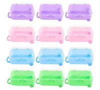 AUEAR, Paquete de 12 mini cajas de plástico para caramelos, caja de regalo de recepción, caja de viaje para decoración de fiesta de boda (4 colores 2)