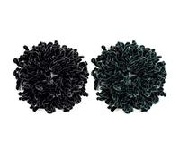 AUEAR, Paquete de 2 coleteros para el pelo para mujer, color negro y gris