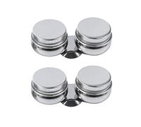 AUEAR, Paquete de 2 vasos de doble paleta de pintura al óleo de acero inoxidable con tapa de rosca para gouache de acuarela