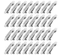 AUEAR, Paquete de 50 pinzas de pelo rectangulares de metal francés, de 40 mm, para manualidades