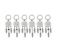 AUEAR, Paquete de 6 llaveros atrapasueños Hechos a Mano de Plata con diseño de atrapasueños