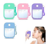 AUEFUDQ 4 Piezas Atomizador Perfume Recargable 45ML, Portátil Recargador de Perfume, Pequeño Decants Perfumes, Plástico Pulverizador Perfume, Atomizador Recargable para Viajar o Trabajar