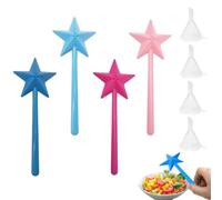 AUEFUDQ 4 piezas Varita mágica salero y pimentero, dispensador de especias, Refillable Magic Wands Spice Dispenser Magical Salt & Pepper Stick, Condimento Coctelera de especias con agujero restaurante