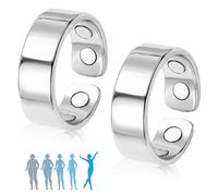 AUEJACKY 2 piezas de anillo Sömni, anillo Sömni para mujer, ayuda natural para la menopausia, anillos magnéticos ajustables para hombres y mujeres, terapia para relajación, ayuda para dormir