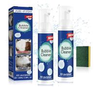 Auejacky Bubble Cleaner - Limpiador de manchas de aceite pesado espumoso, limpiador de burbujas, desengrasante, cocina, adecuado para cocina, baño, inodoro, suelos, vidrio (2, BIU)