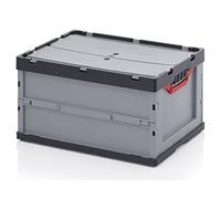 Auer Packaging 5 cajas plegables profesionales 60 x 40 x 32 con tapa FBD 64/32 para almacenamiento, jardín, feria industrial, 60 x 40 x 32