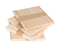 AUERVO 200 Piezas de Palitos de Madera para Manualidades, Palitos de Helado, Palitos de Paleta de Madera Natural, Palitos Artesanales de 11,4cm de Largo, Palitos de Helado, Manualidades DIY