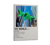 AUEYQWHE AESPA MY WORLD - Póster estético para pared, diseño de póster para sala de estar, dormitorio, 40 x 60 cm, estilo marco