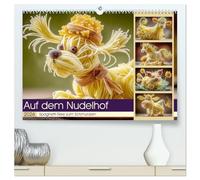 Auf dem Nudelhof. Spaghetti-Tiere zum Schmunzeln (hochwertiger Premium Wandkalender 2026 DIN A2 quer), Kunstdruck in Hochglanz: Ein außergewöhnlicher Tier-Kalender für ein Jahr voller guter Laune