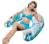 Aufblasbarer Poolstuhl, Palmenblatt-Poolschwimmer | Schwimmendes Wasserfloß aus PVC mit Getränkehalter | Praktischer Getränkehalter für Erwachsene, schwimmendes Wasserfloß, große Größe für Lustiges P