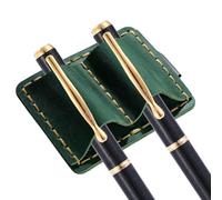 Aufbnach Organizador de Bolígrafo de Cuero con Clip - Resistente al Desgaste y Portátil - Clip Sujeta Bolígrafos y Lápices para Libretas - para Laboratorio, Colegio, Farmacia, Viajes al Aire Libre,