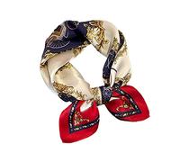 Aufeel - Pañuelo cuadrado pequeño de seda de morera 100% pura para mujer, pañuelo para la cabeza, pañuelo de seda, 53,3 x 53,3 cm, S