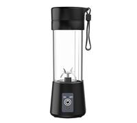 AUFELL versión Mejorada Licuadora Personal, Vaso exprimidor portátil/Mezclador de Frutas eléctrico/batidora de Zumo USB, Recargable, Seis Cuchillas en 3D para una excelente Mezcla, 380 ml (Negro)