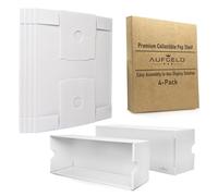AUFGELD Vitrina para Funko Pops de 4'', Estante Organizador para Pops en Fundas Protectoras, Almacenamiento de Pops Apilable, Caja de Exhibición de Figuras de Acción Montable en Pared (5 Pops X