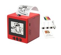 Aufkleber-Drucker für Kinder - KI-Sprachaktiviert Tragbar Ohne Tinte | Thermodirektdrucker für Schule Wohnheim Uni Handwerk Büro | Für Zuhause Schule Büro Uni Wohnheim Basteln DIY Sticker, Label Maker