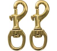 aufodara 2pcs Mosquetón Giratorio Gancho de latón Multiusos Correa para Perro mascotasHebilla de Primavera Llavero Mosquetones rápidos (2#)