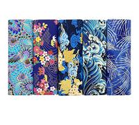 aufodara 5 piezas 40x80 cm Tela algodón Grande Telas Japonés Bronceadora Estampada Patchwork Cuadrada Algodón Para Coser DIY Telas Decorativas Costura Retales Tela Quilting Scrapbooking (Azul)