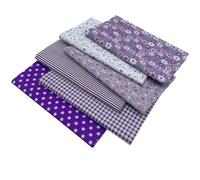 aufodara 6 piezas 50 x 80 cm tela artesanal tejidos tela algodón grande tela patchwork costura creativa telas por metro materiales para aficiones creativas hechas a mano (Morado)